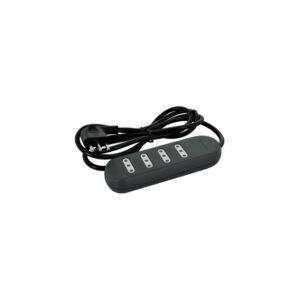 ALARGADOR MULTIPLE 4 TOMAS NEGRO 1.5M 2P+T, 10A LEXO