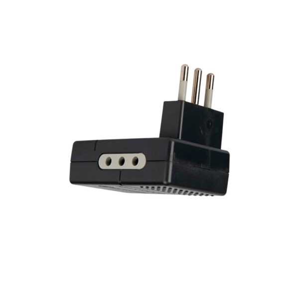 ADAPTADOR TRIPLE PLANO 2P+T10A 250V NEGRO LEXO