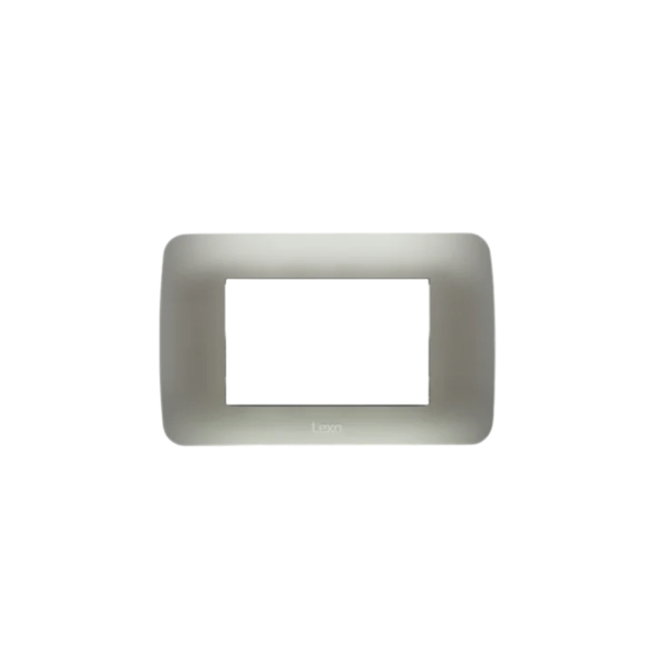 PLACA 3 MODULOS COLOR PLATA LEXO