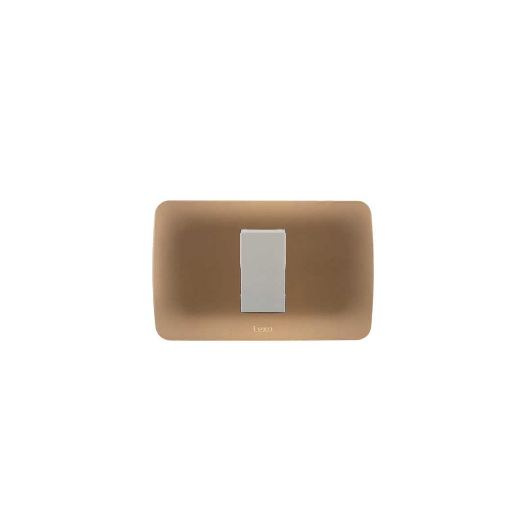 INTERRUPTOR SIMPLE 9/24 10A 250V BEIGE ARMADO TITANEO LEXO