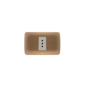 TOMA DE CORRIENTE SIMPLE 10A 250V BEIGE ARMADO TITANIO LEXO