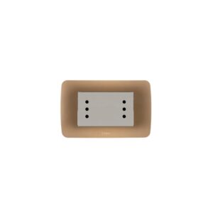TOMA DE CORRIENTE DUPLEX 10A 250V BEIGE ARMADO TITANIO LEXO