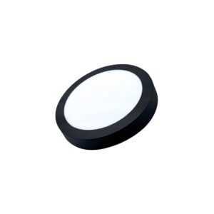 PANEL LED SOBREPUESTO REDONDO 12W 6500K COLOR NEGRO UNILUX