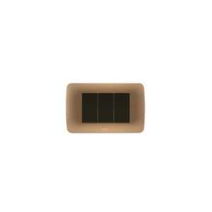 INTERRUPTOR TRIPLE 9/32 10A 250V CAFÉ ARMADO TITANIO LEXO